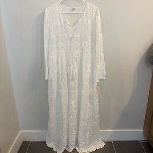 Soho White Viscose LDS temple dress